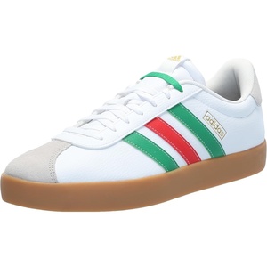 adidas Men’s VL Court 3.0 Sneakers(White/Green/Red)