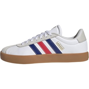 adidas Men’s VL Court 3.0 Sneakers(White/Pure Ruby/Mystery Ink)
