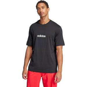 adidas Originals Men’s Essentials Linear Single Jersey T-Shirt(Black/White)