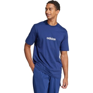adidas Originals Men’s Essentials Linear Single Jersey T-Shirt(Dark Blue/White)