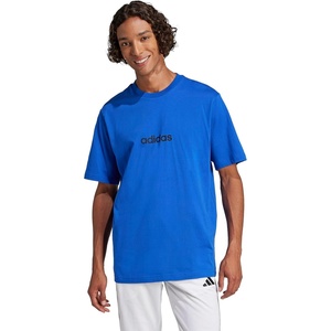 adidas Originals Men’s Essentials Linear Single Jersey T-Shirt(Team Royal Blue/Black)