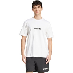 adidas Originals Men’s Essentials Linear Single Jersey T-Shirt(White/Black)