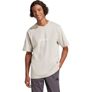 adidas Originals Men’s Essentials Linear Single Jersey T-Shirt(Wonder Alumina/White)