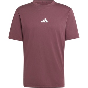 adidas Originals Men’s Essentials Small Logo Single Jersey T-Shirt(Aurora Ruby/White)