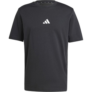adidas Originals Men’s Essentials Small Logo Single Jersey T-Shirt(Black/White)