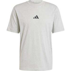 adidas Originals Men’s Essentials Small Logo Single Jersey T-Shirt(Medium Grey Heather/Black)