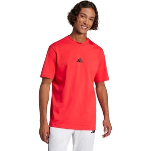 adidas Originals Men’s Essentials Small Logo Single Jersey T-Shirt(Pure Ruby/Black)