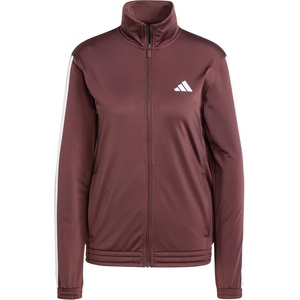 adidas Originals Women’s Tricot 3-Stripes Track Top Sweatshirt(Aurora Ruby/White)