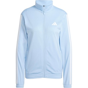 adidas Originals Women’s Tricot 3-Stripes Track Top Sweatshirt(Glow Blue/White)