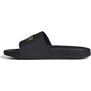 adidas Unisex Adult Adilette Shower Slide Sandal(Black/Black/Matte Gold)