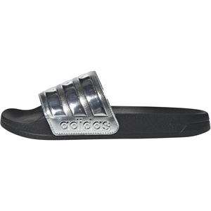 adidas Unisex Adult Adilette Shower Slide Sandal(Black/Silver Metallic/Silver Metallic)