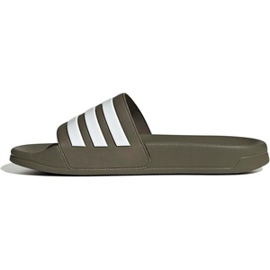 adidas Unisex Adult Adilette Shower Slide Sandal(Olive Strata/White/Olive Strata)