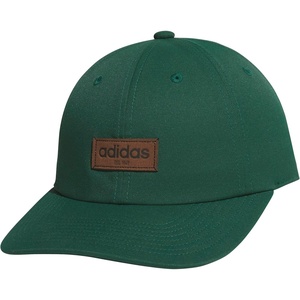 adidas Unisex Adult Court Hat – Relaxed Fit Retro Strapback Baseball Cap(Collegiate Green/Black)
