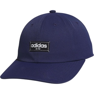 adidas Unisex Adult Court Hat – Relaxed Fit Retro Strapback Baseball Cap(Dark Blue/Black/White)