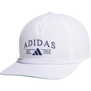 adidas Unisex Adult Foundation Strapback Hat – Adjustable Baseball Cap with Classic Logo(White/Dark Blue)