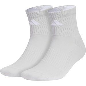 adidas Unisex Pure Training High Quarter Socks (2 Pairs) Gym & Workout(Team Light Grey/White)