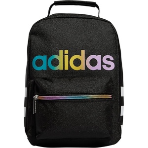 adidas Unisex Santiago Lunch Bag Cooler for Women and Men, Insulated Food Container Box with Mesh Pocket(Black Rainbow/1.0)