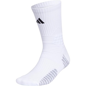 adidas Unisex Select Basketball Socks (1 Pair)(White/Black/1/Crew)