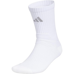 adidas Unisex Select Basketball Socks (1 Pair)(White/Clear Onix Grey/2/Crew)