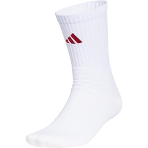 adidas Unisex Select Basketball Socks (1 Pair)(White/Team Power Red 2/2/Quarter)
