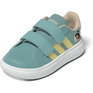 adidas Unisex-Baby Grand Court 3.0 Hook & Loop(Mint Ton/Gold Metallic/Wonder Quartz/Aladin)