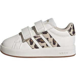 adidas Unisex-Baby Grand Court 3.0 Hook & Loop(White/Crystal Linen/Aurora Coffee)