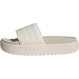 adidas Women’s Adilette Platform Slide Sandals(Chalk White/Chalk White/Orbit Grey)