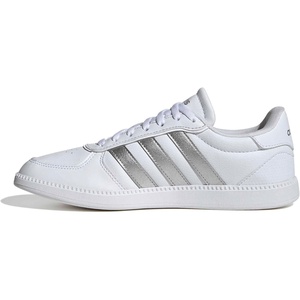 adidas Women’s Breaknet Sleek Sneakers(Ftwr White Silver Met Footwear White)