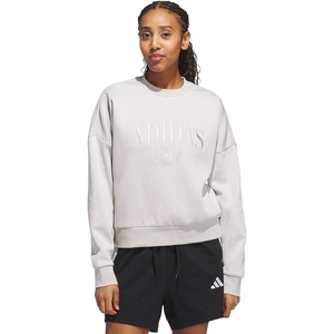 adidas Women’s Cozy Holiday Graphic Sweatshirt(Wonder Alumina)