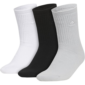 adidas Women’s Cushioned Comfort Socks (3 Pairs) Super Soft & Cozy(Crew/1/White/Black/Clear Onix Grey)