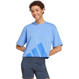adidas Women’s Essentials Big Logo Boyfriend T-Shirt(Blue Fusion/Blue)