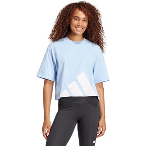 adidas Women’s Essentials Big Logo Boyfriend T-Shirt(Blue/White)