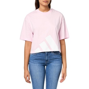 adidas Women’s Essentials Big Logo Boyfriend T-Shirt(Clear Pink/White)