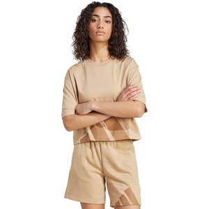 adidas Women’s Essentials Big Logo Boyfriend T-Shirt(Warm Sandstone/Brown Desert)