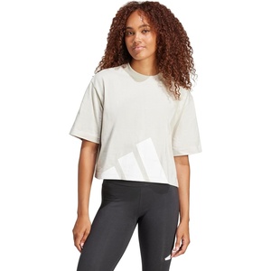 adidas Women’s Essentials Big Logo Boyfriend T-Shirt(Wonder Alumina/White)