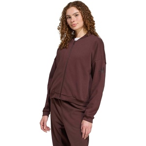 adidas Women’s Essentials Contemporary Logo Bomber Jacket(Shadow Brown)