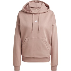 adidas Women’s Essentials Small Logo Feel Cozy Hoodie(Warm Clay/White)