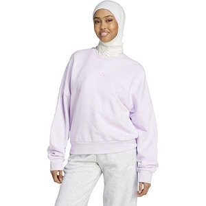 adidas Women’s Essentials Small Logo FeelCozy Sweatshirt(Ice Lavender/Bliss Lilac)