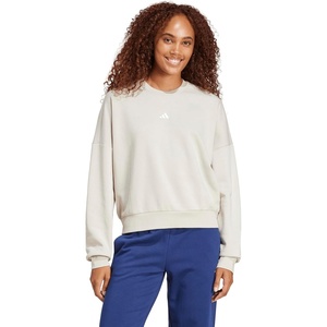adidas Women’s Essentials Small Logo FeelCozy Sweatshirt(Wonder Alumina/White)