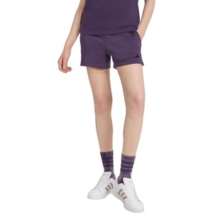 adidas Women’s Essentials Small Logo Feelcozy Shorts(Aurora Plum/Black)