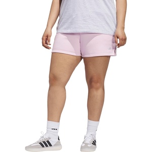 adidas Women’s Essentials Small Logo Feelcozy Shorts(Clear Pink)