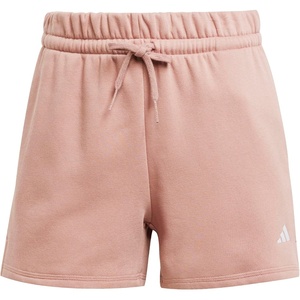 adidas Women’s Essentials Small Logo Feelcozy Shorts(Warm Clay/White)