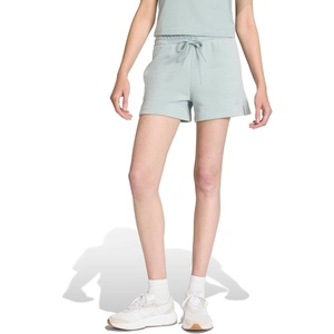 adidas Women’s Essentials Small Logo Feelcozy Shorts(Wonder Sage/White)