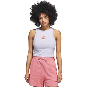 adidas Women’s Farmers Market Graphic Tank Top(Light Grey Heather)