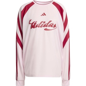 adidas Women’s House of Tiro Long Sleeve Jersey(Clear Pink/Maroon)