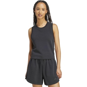 adidas Womens Soft Lux Crew Neck Tank Casual – Off White(Black)