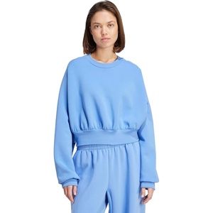 adidas Women’s Soft Lux Loose Sweatshirt(Blue Fusion)