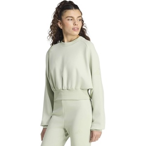 adidas Women’s Soft Lux Loose Sweatshirt(Halo Green)