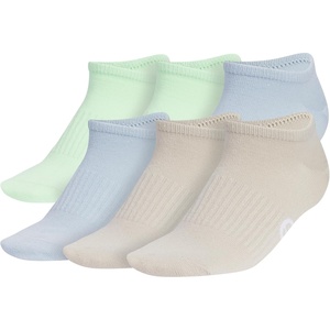 adidas Women’s Superlite No Show Socks (6 Pairs) Lightweight & Breathable(Classic/Semi Green Spark/Wonder Blue/Putty Grey)