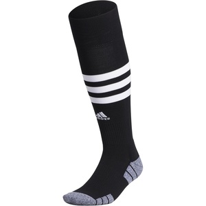 adidas unisex 3-stripe Hoop Soccer Socks (1-pair) With Arch Compression for a Secure Fit(Black/White)